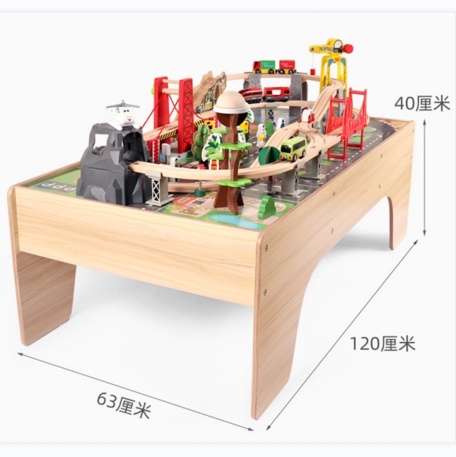 100PCS Viaduct Train Track Wooden & Bamboo Toy